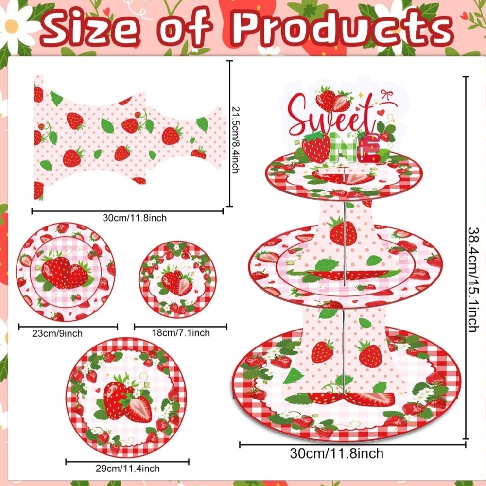 Strawberry Party Cupcake Stand - Picture 2 of 4